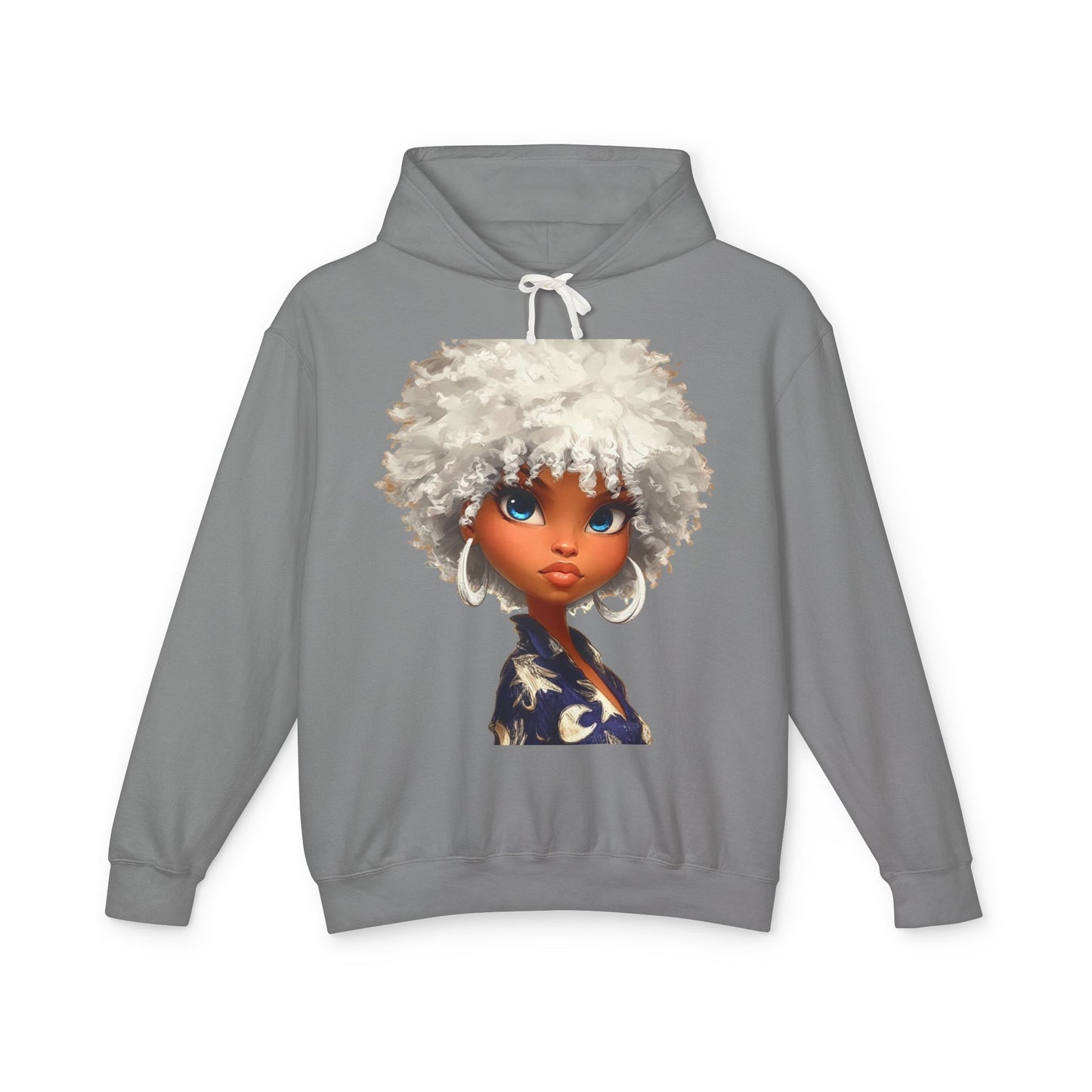 "Radiant Me" Hoodie — Cute Cartoon Portrait Graphic Sweatshirt