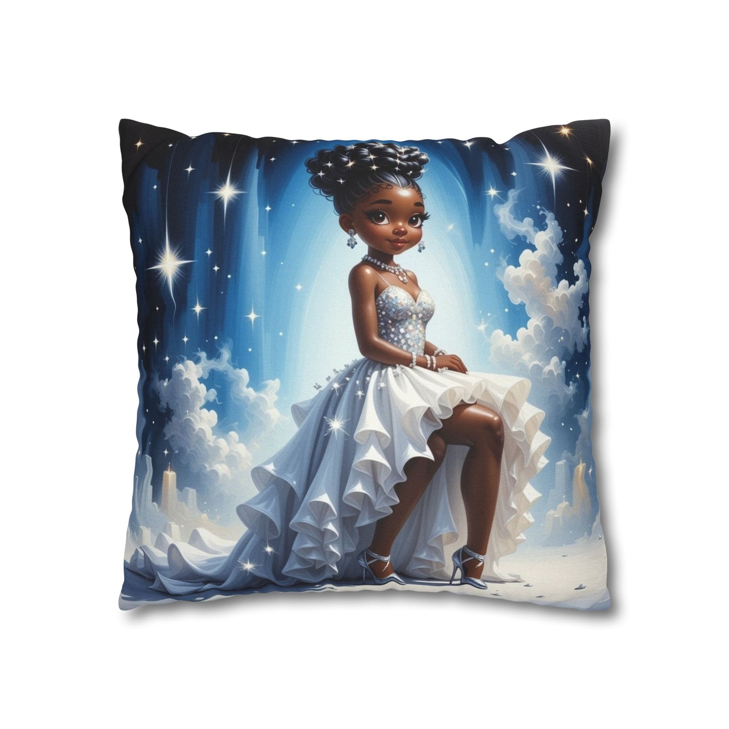 Dreamy Princess Square Pillowcase - Elegant Home Decor