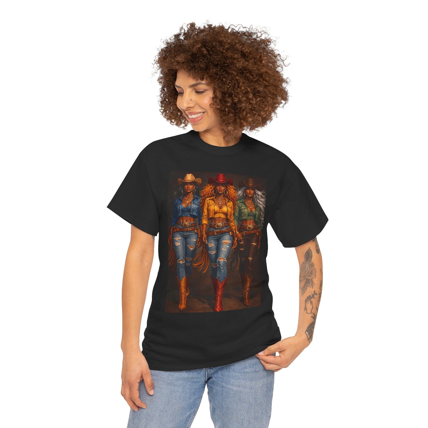 Triple the Grit Graphic Tee – Western Boots & Denim Country Style Shirt