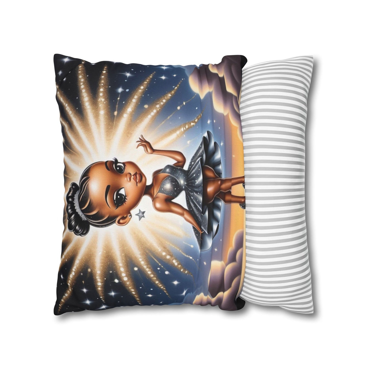 Glamorous Starlet Square Pillowcase - Chic Decor for Dreamers