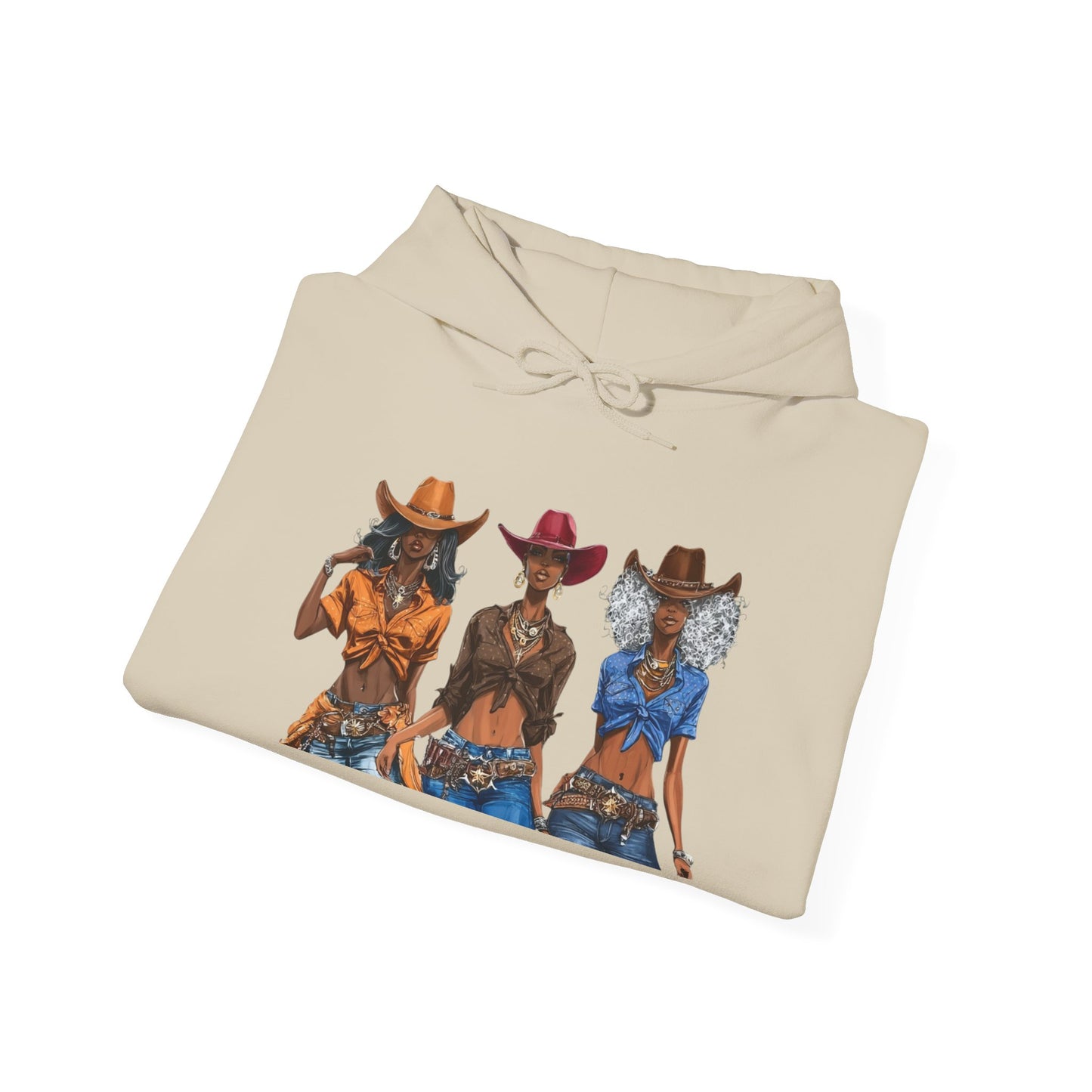 “Melanin on the Frontier” Graphic Hoodie — Western Women Rock Band Pullover