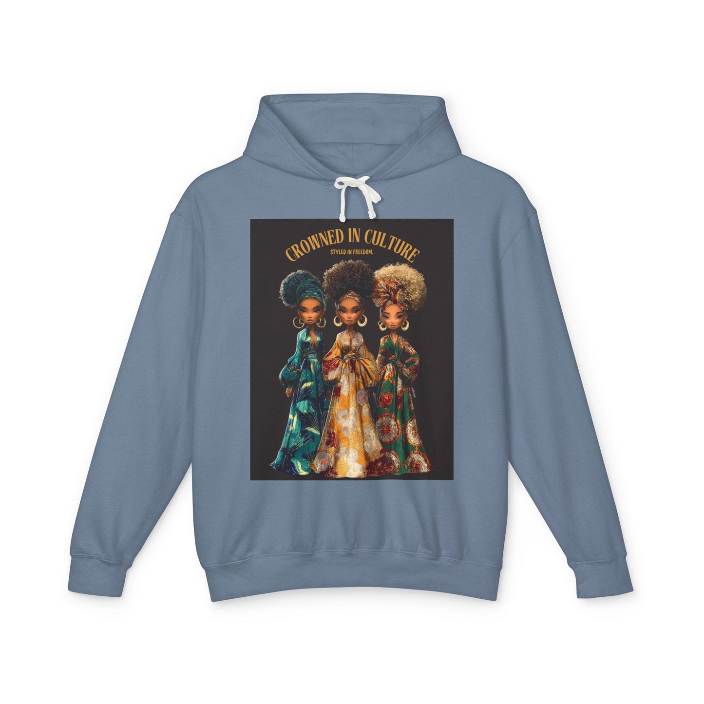 LIMITED EDITION | "Crowned In Culture” Hoodie — Artistic Afrocentric Women Graphic Sweatshirt