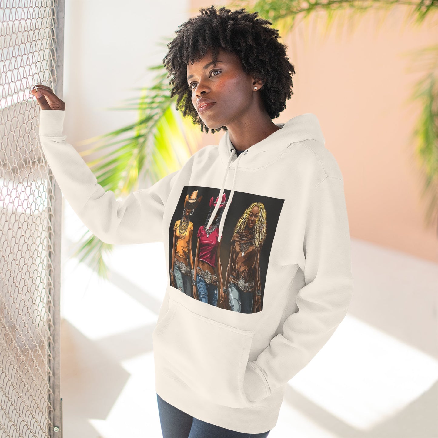 “Western Reign” Hoodie — Edgy Cowgirl Portraits Graphic Sweatshirt