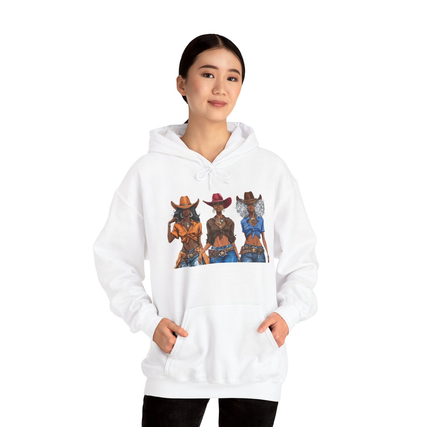 “Melanin on the Frontier” Graphic Hoodie — Western Women Rock Band Pullover