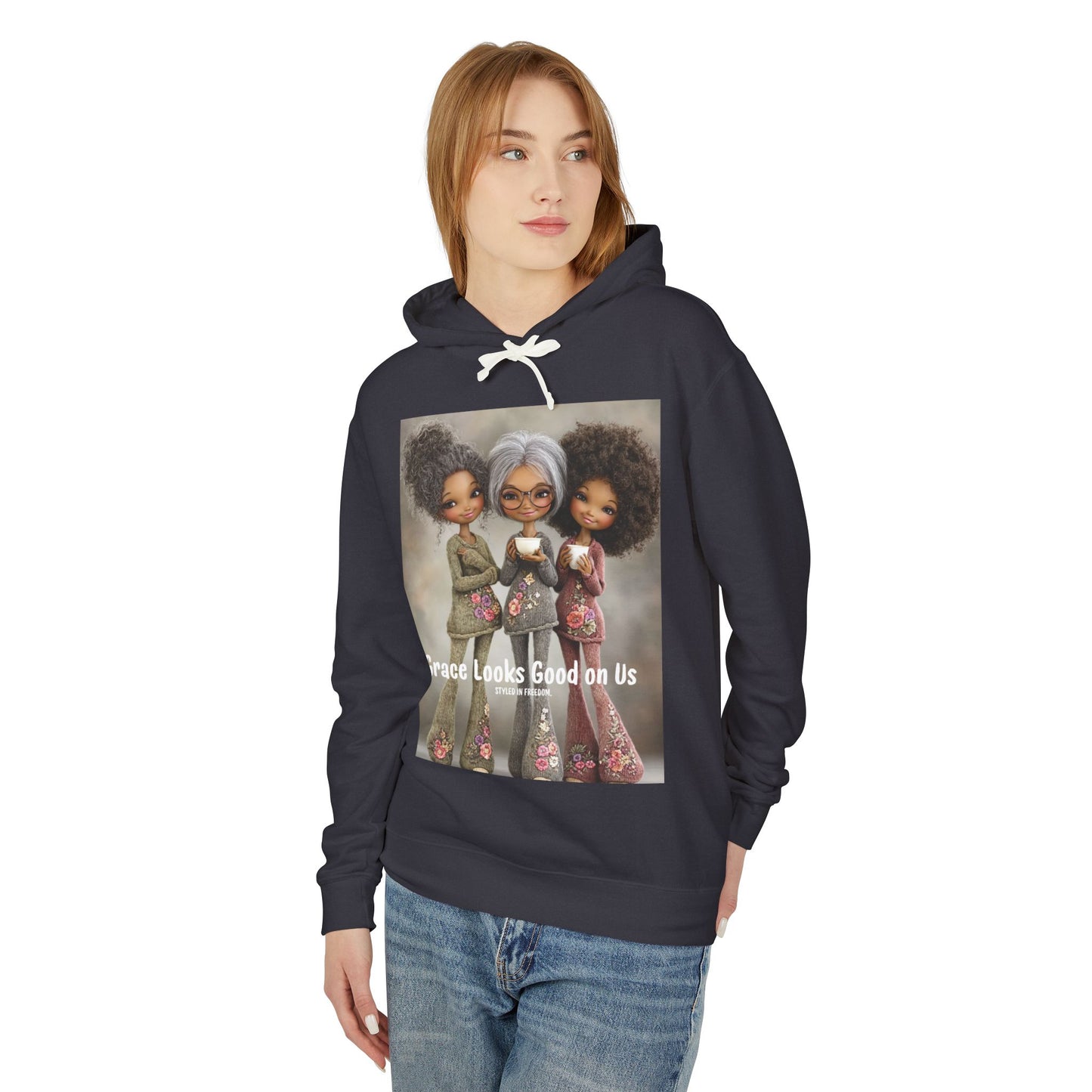 LIMITED EDITION | Cozy Sisterhood Graphic Hooded Sweatshirt - “Sisters in Strength.”