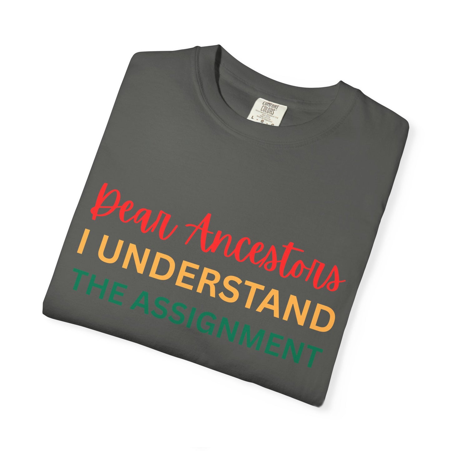 Dear Ancestors Unisex T-shirt, Funny Tee, Gift for Family, Heritage Pride Shirt, Casual Everyday Wear, Unique Statement Tee