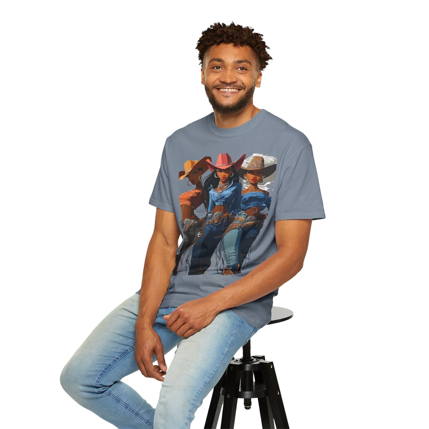 “Yeehaw & Unbothered” Trio Graphic T-Shirt – Western Rodeo Style Tee