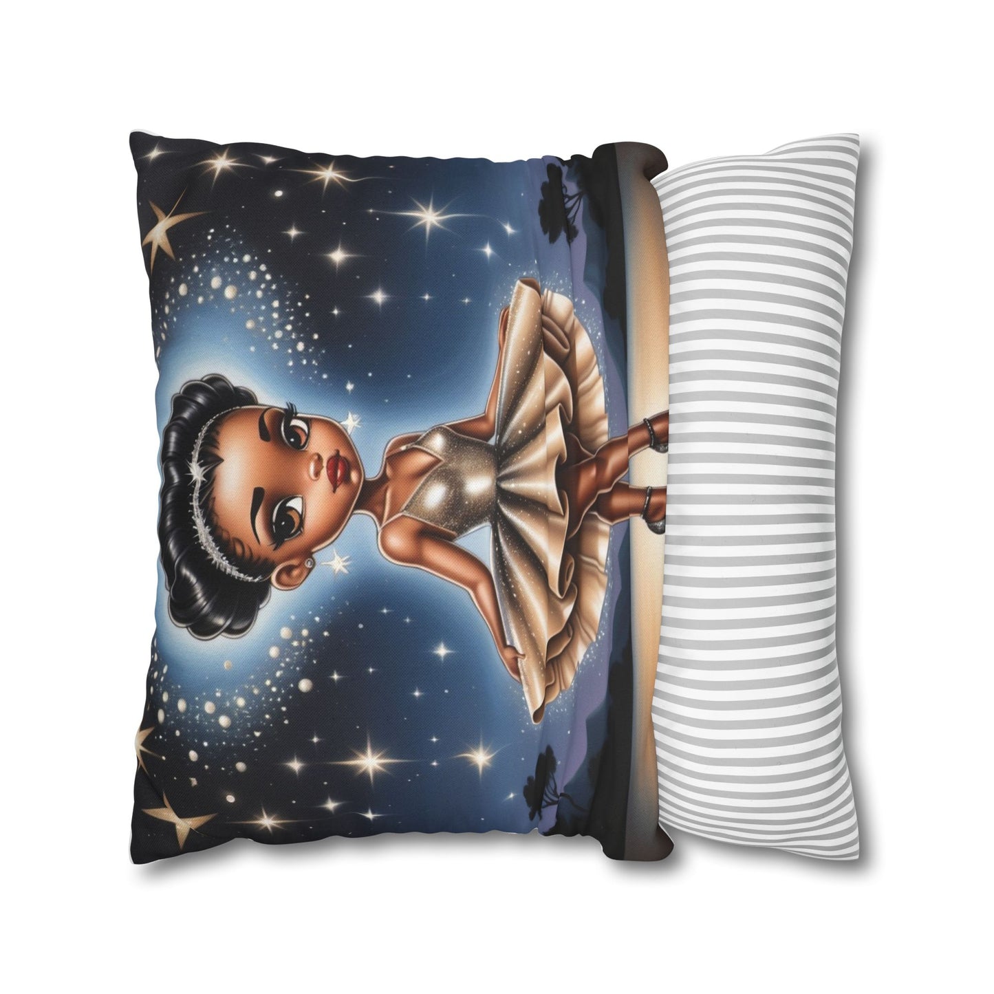 Starry Ballerina Pillowcase – Cozy Spun Polyester for Home Decor