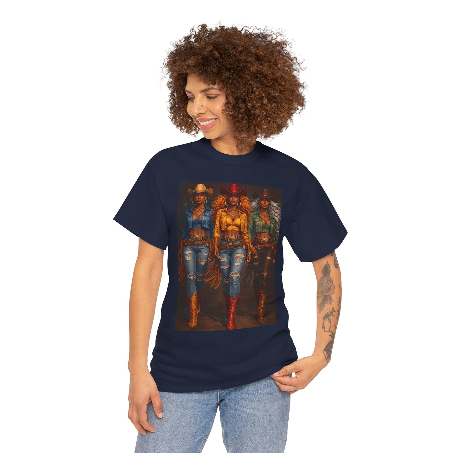 Triple the Grit Graphic Tee – Western Boots & Denim Country Style Shirt