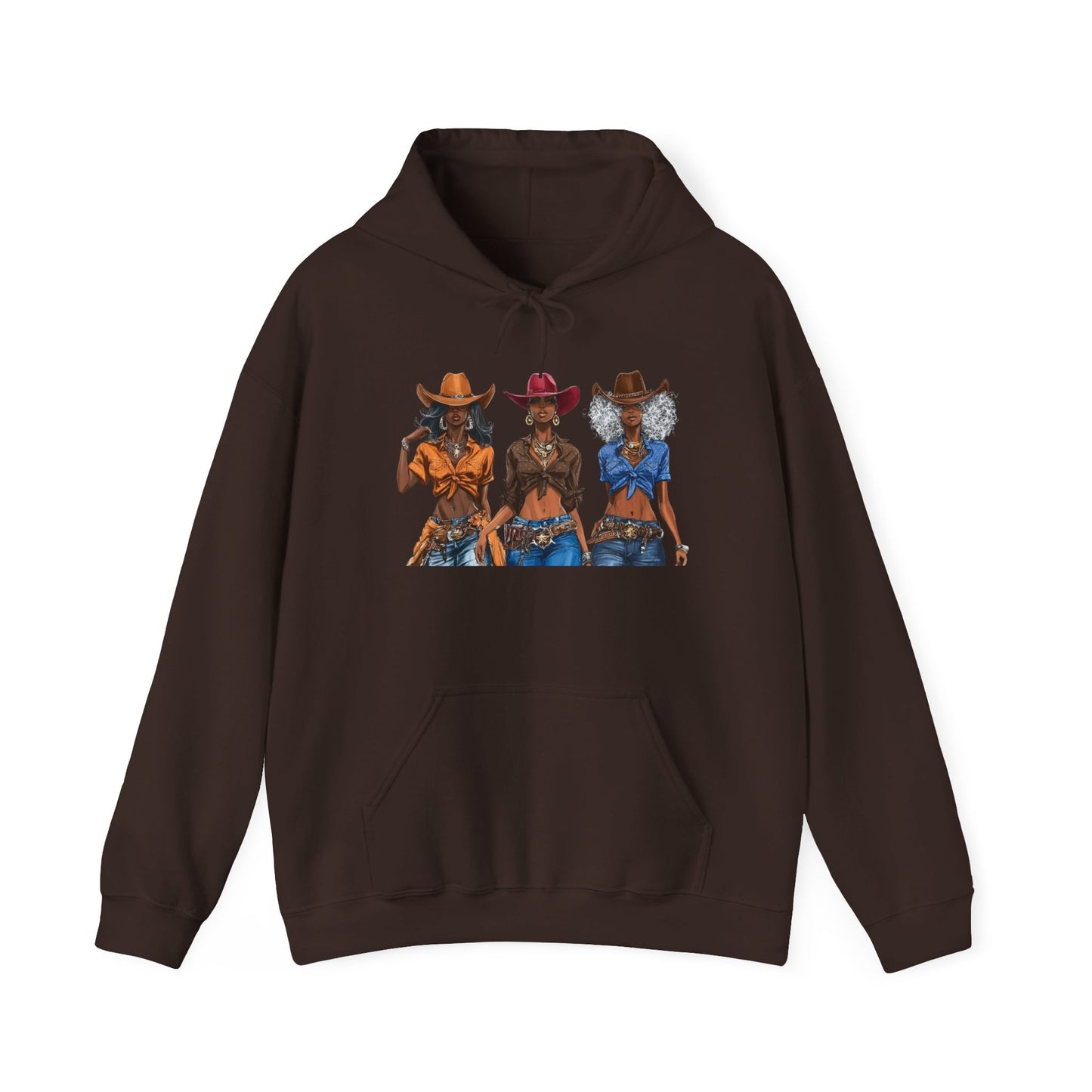 “Melanin on the Frontier” Graphic Hoodie — Western Women Rock Band Pullover