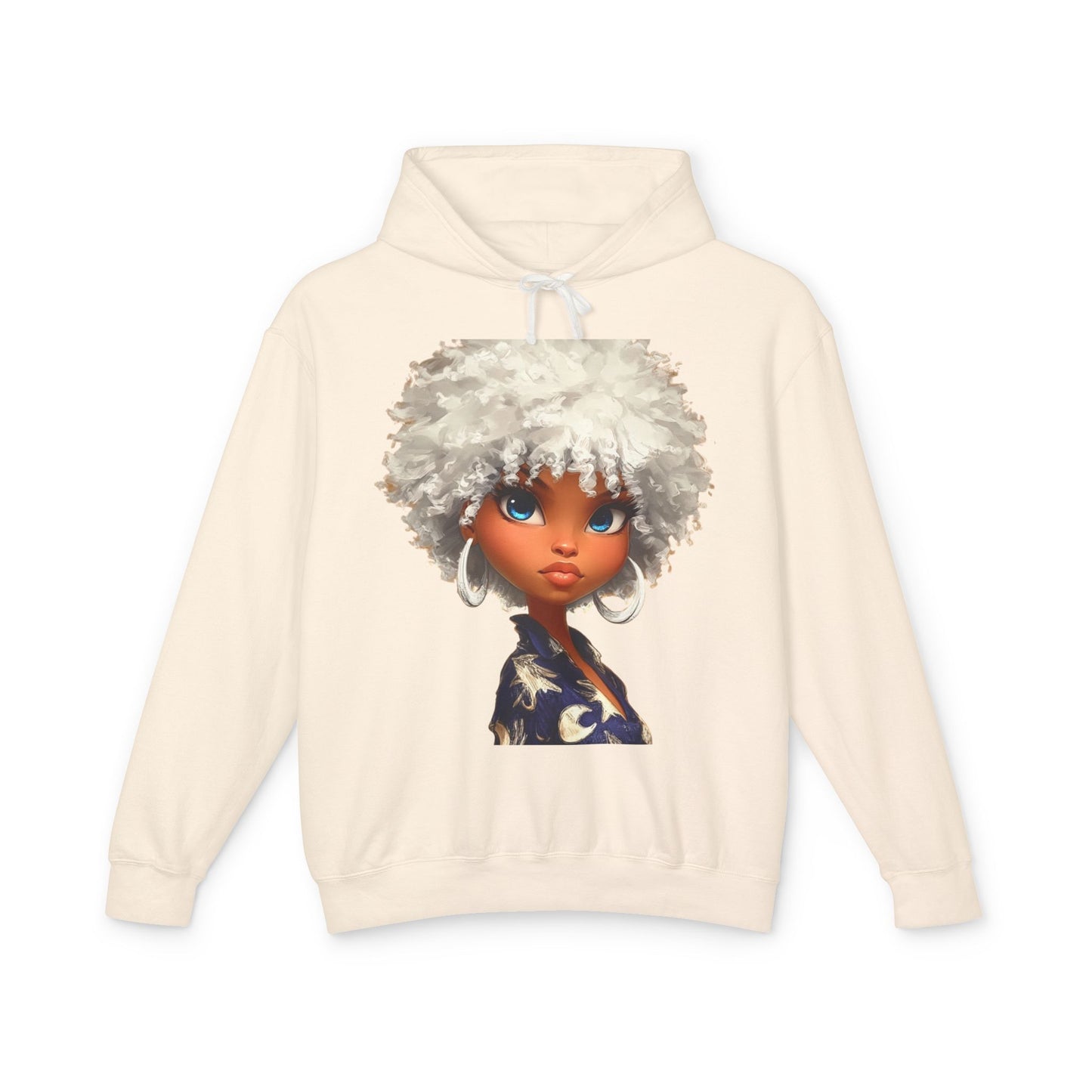 "Radiant Me" Hoodie — Cute Cartoon Portrait Graphic Sweatshirt