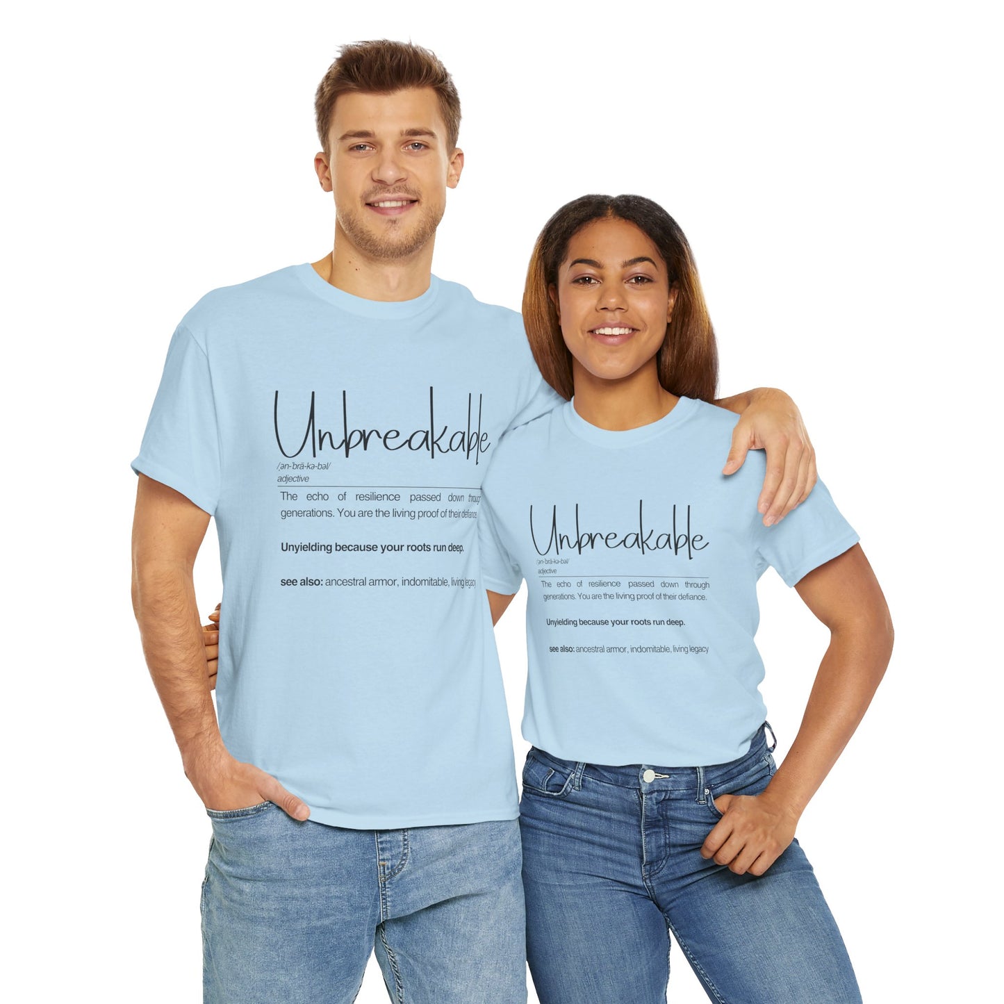 Unbreakable Message T-Shirt, Inspirational Gift, Unisex Cotton Tee, Motivational Apparel, Everyday Wear, Positive Vibes