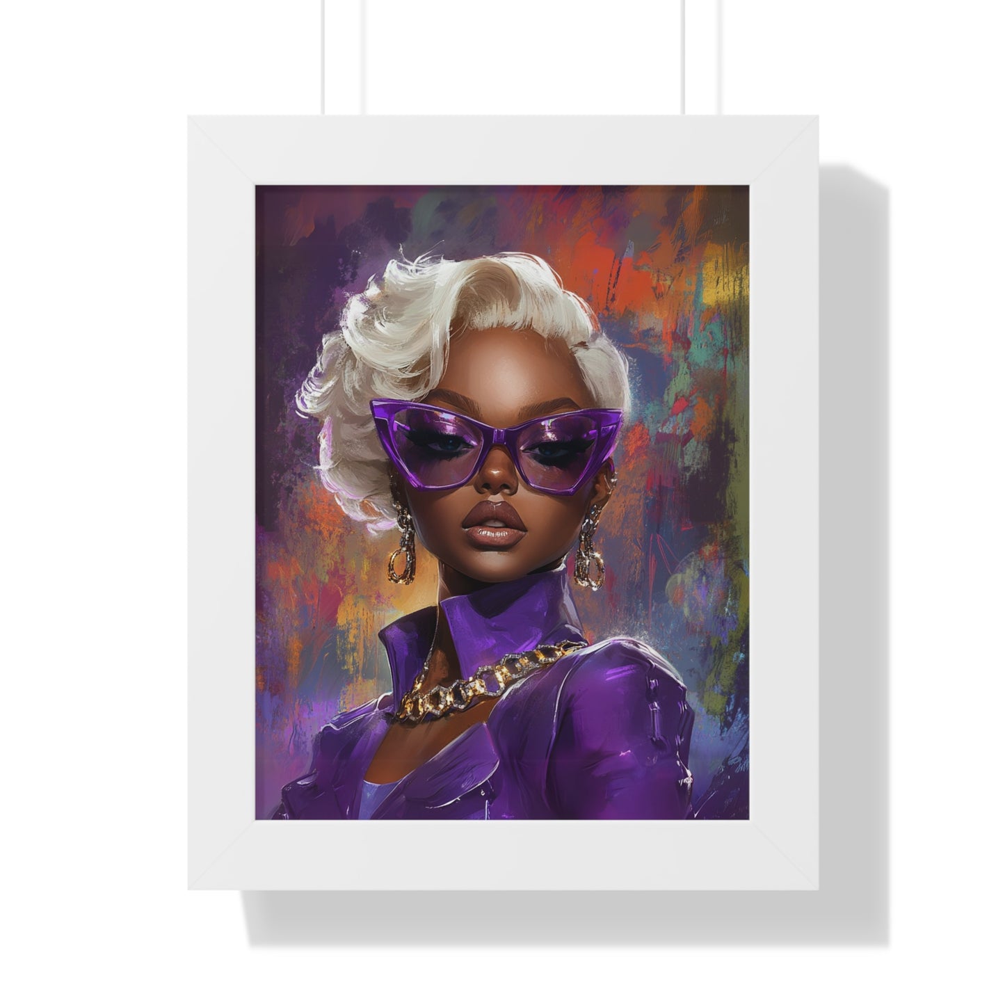 Stylish Framed Vertical Poster - Bold Fashion Art for Modern Decor