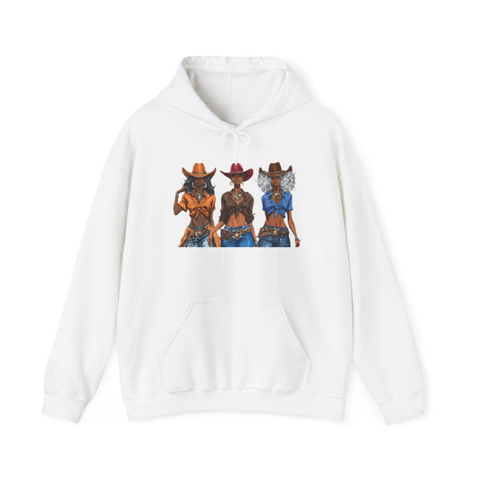 “Melanin on the Frontier” Graphic Hoodie — Western Women Rock Band Pullover