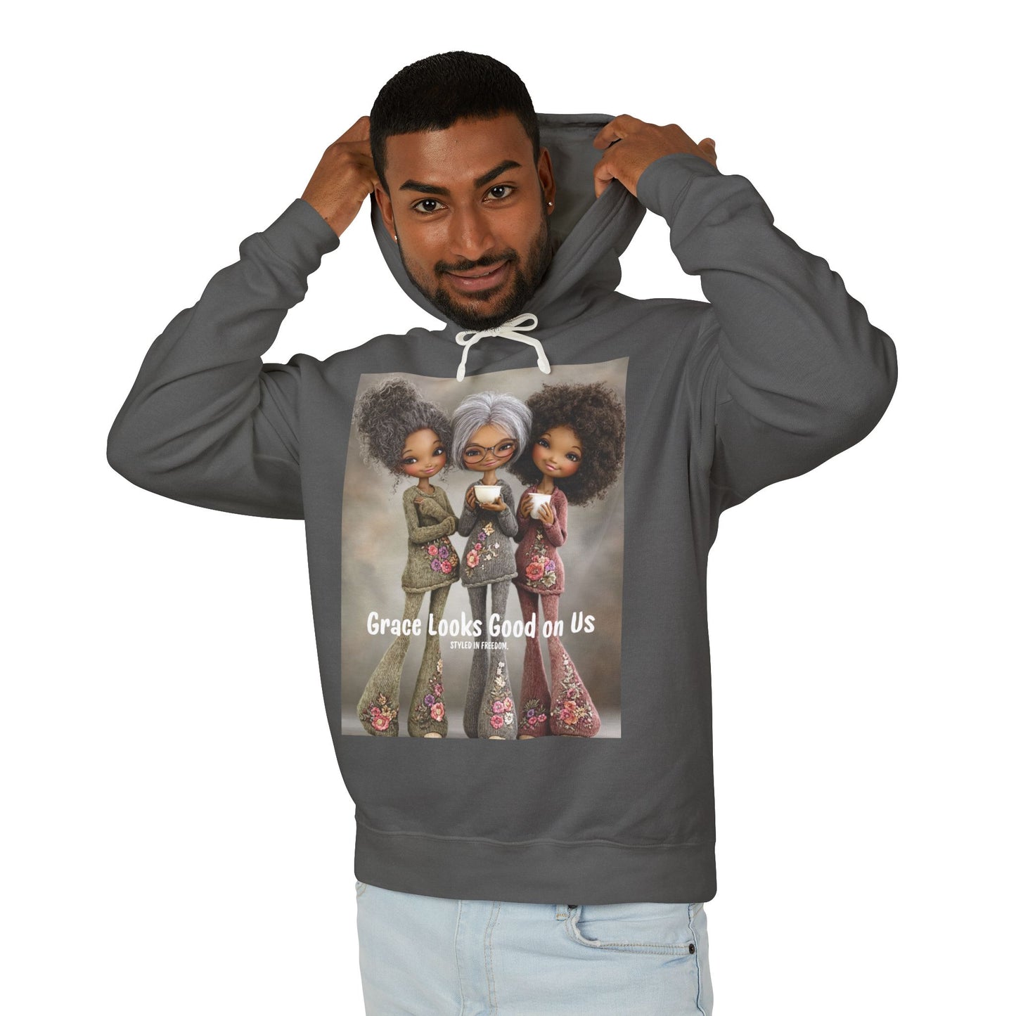 LIMITED EDITION | Cozy Sisterhood Graphic Hooded Sweatshirt - “Sisters in Strength.”