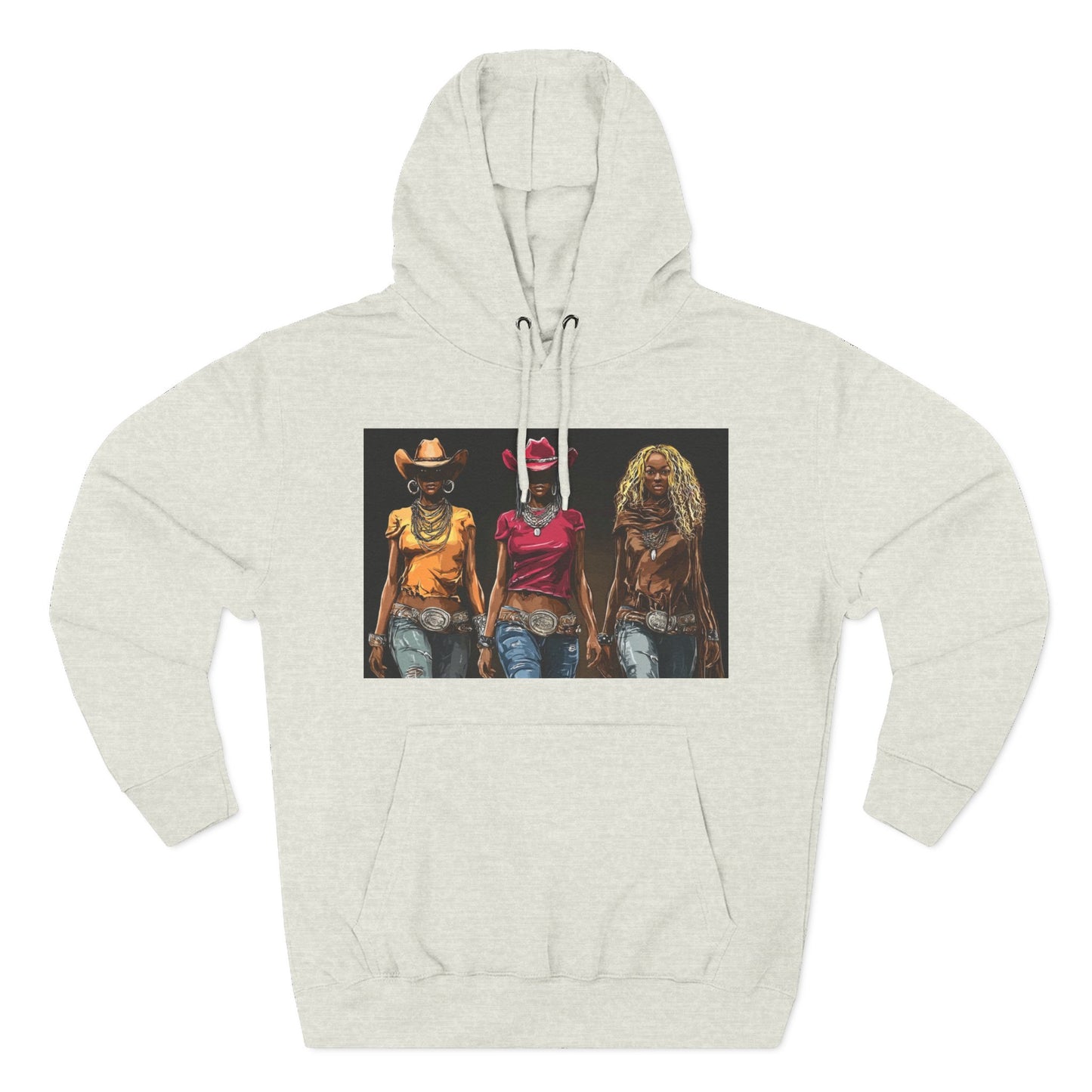 “Western Reign” Hoodie — Edgy Cowgirl Portraits Graphic Sweatshirt