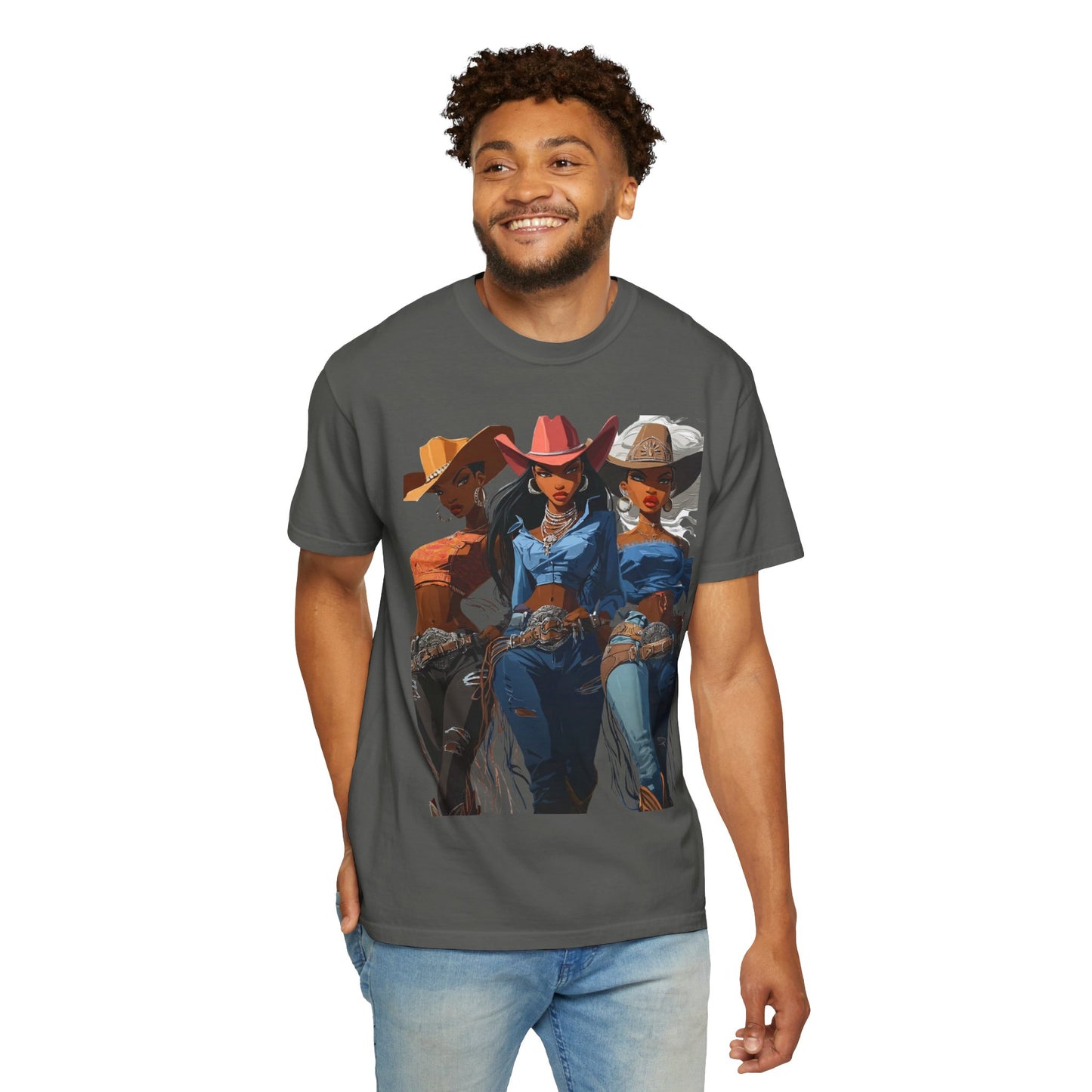 “Yeehaw & Unbothered” Trio Graphic T-Shirt – Western Rodeo Style Tee