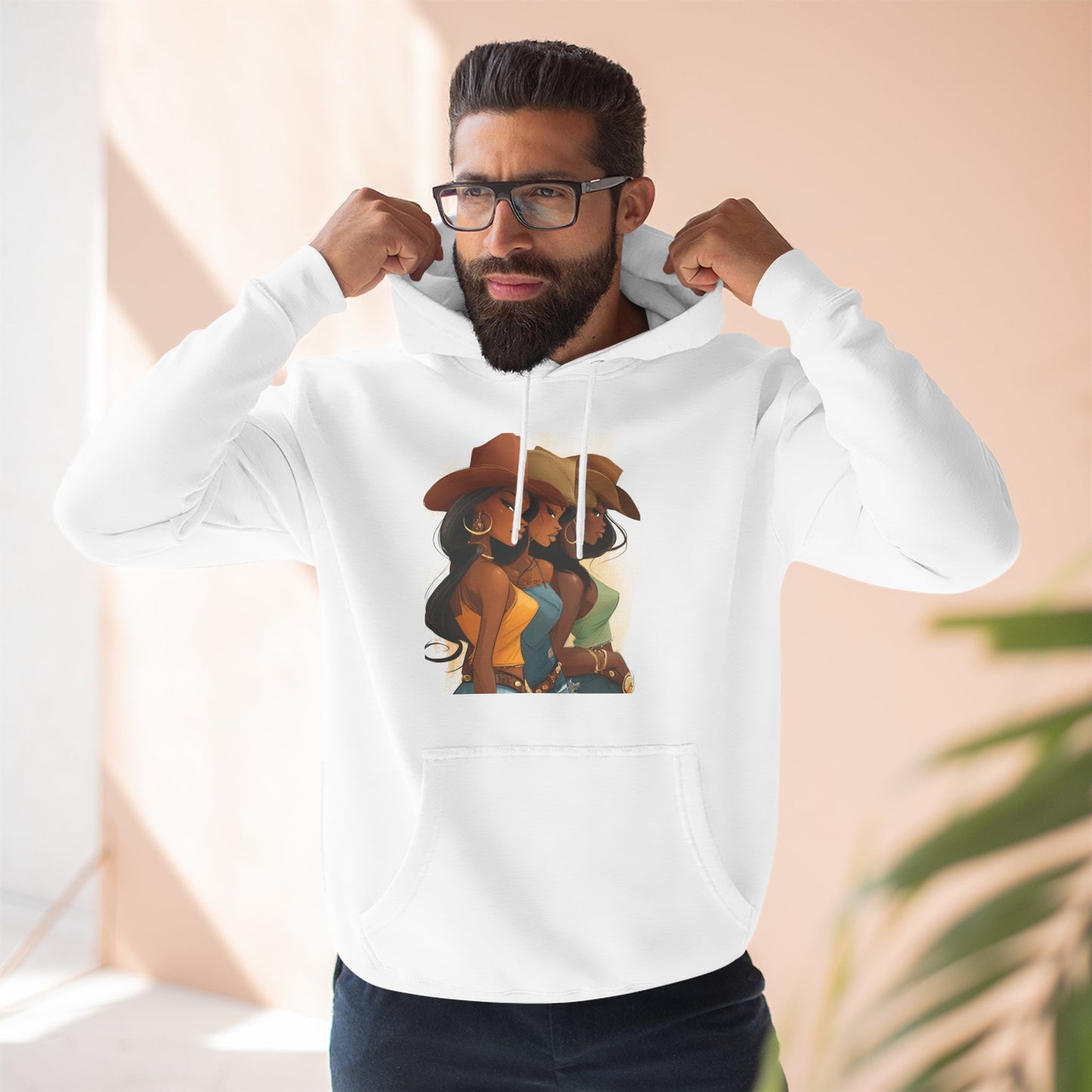 “Saddle Up, Sis” Hoodie — Cozy Fleece Pullover Featuring Three-Panel Illustration