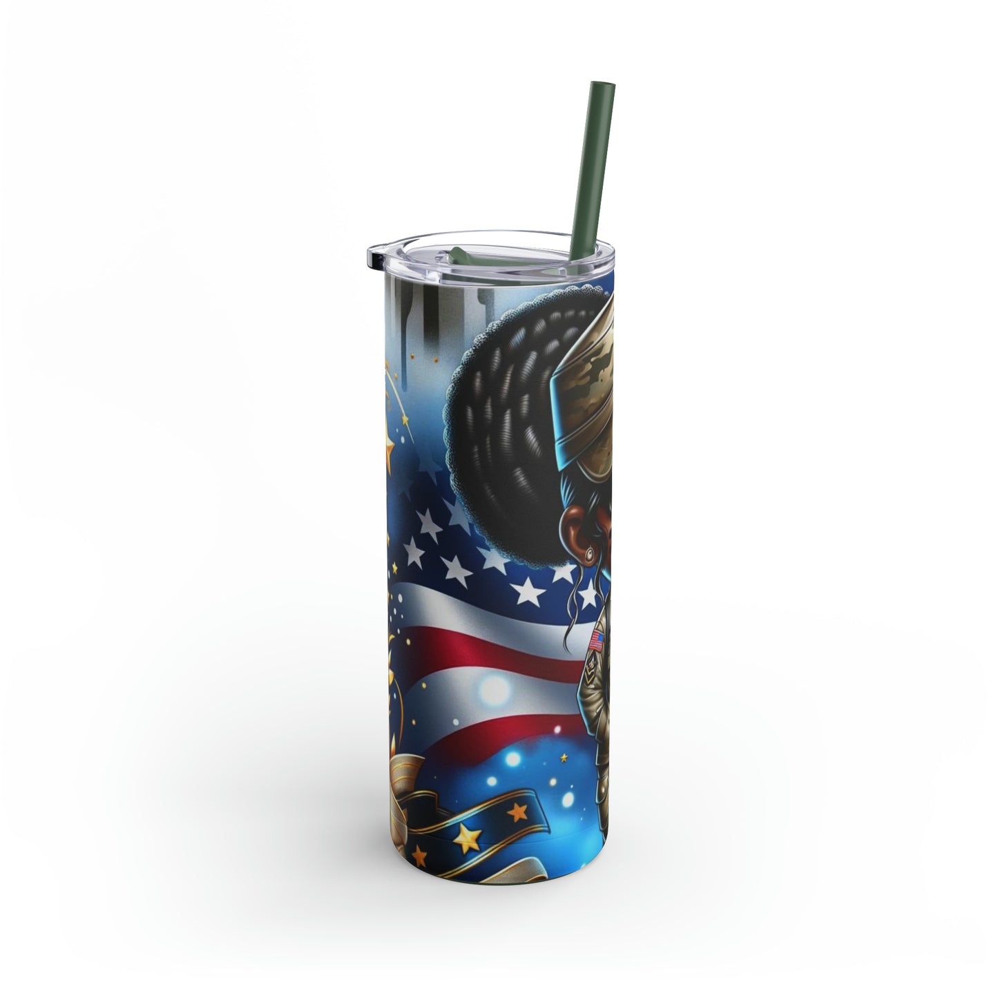 Army Girl Skinny Tumbler, 20oz