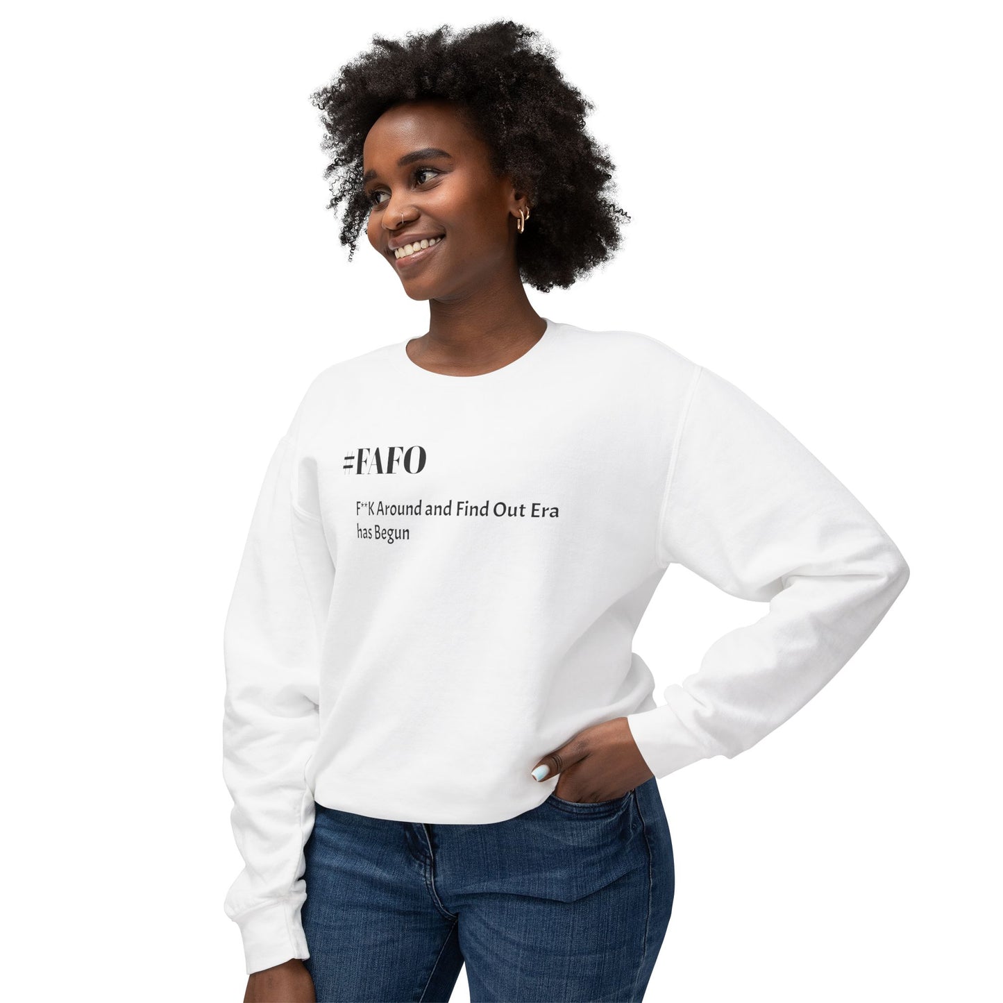 #FAFO-F**K Around and Find Out Unisex Lightweight Crewneck Sweatshirt