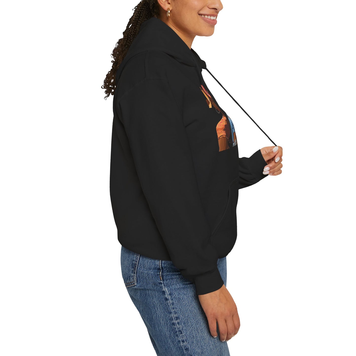 “Yeehaw & Unbothered” Trio Hoodie — Retro Western Cowgirl Graphic Sweatshirt