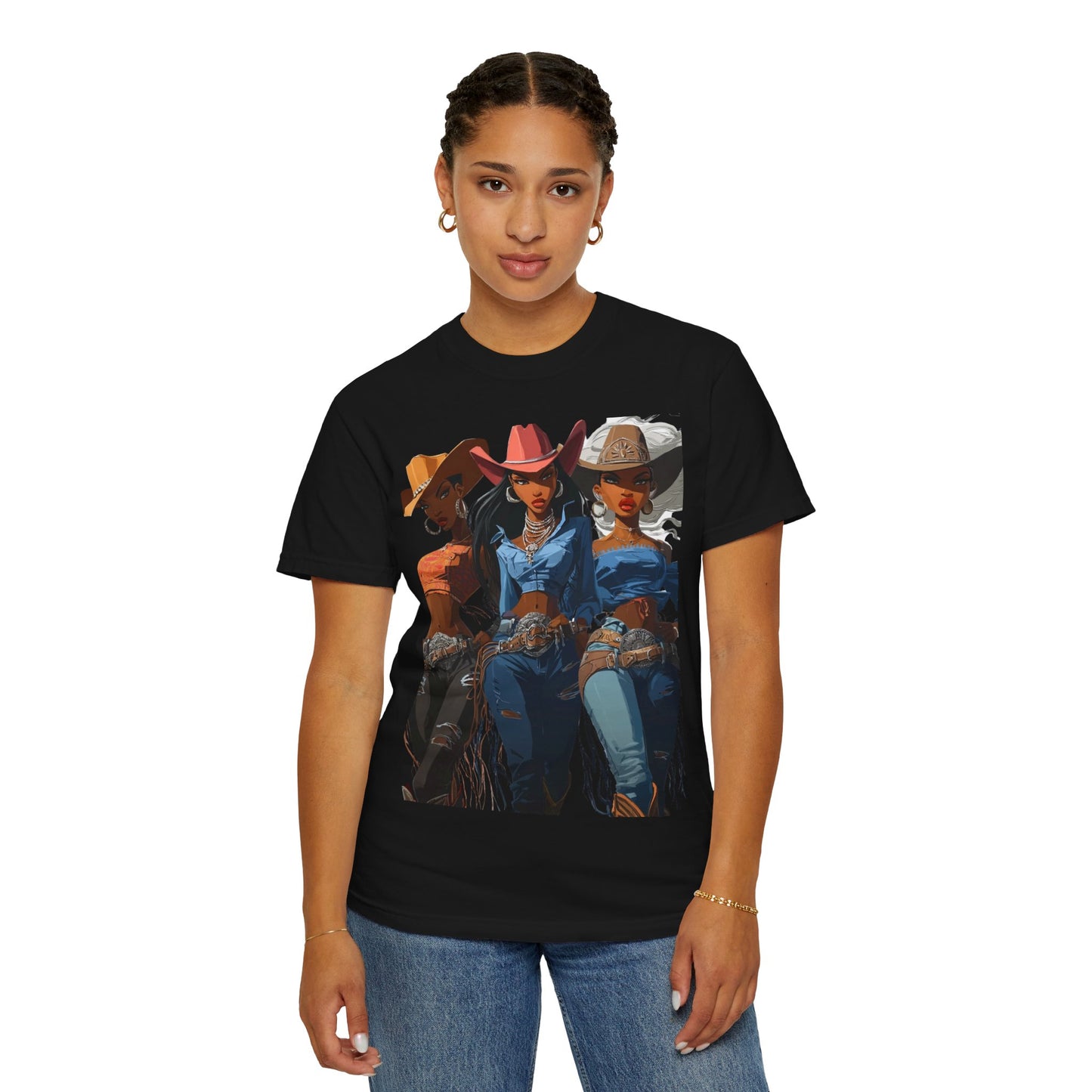 “Yeehaw & Unbothered” Trio Graphic T-Shirt – Western Rodeo Style Tee