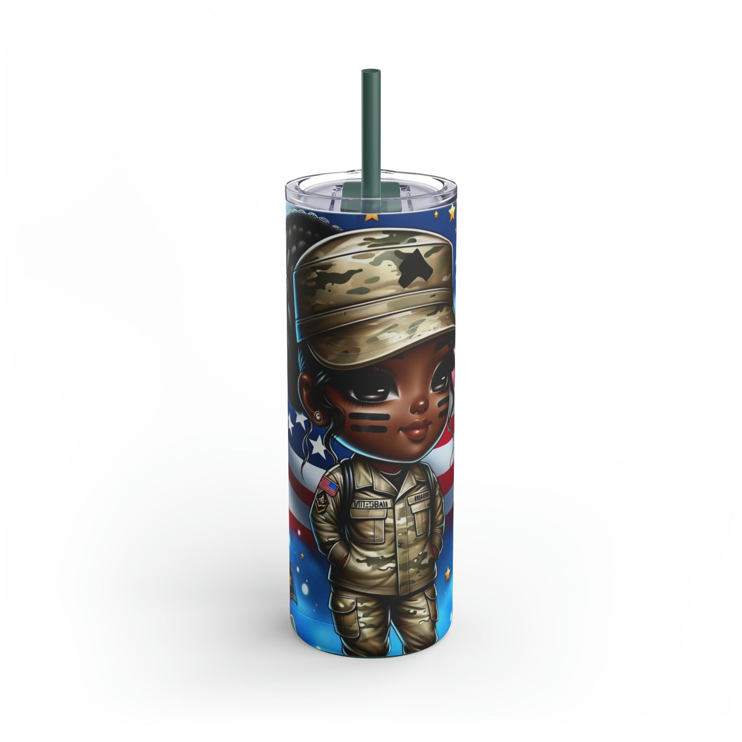 Army Girl Skinny Tumbler, 20oz