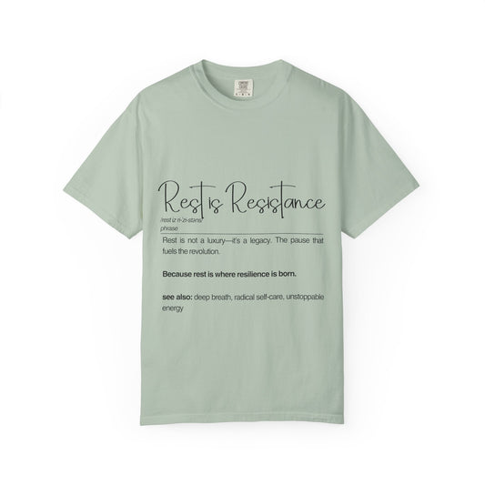 Rest is Resistance - Rest is not a luxury Unisex T-Shirt | Relaxation, Self-Care Gift, Quote Shirt