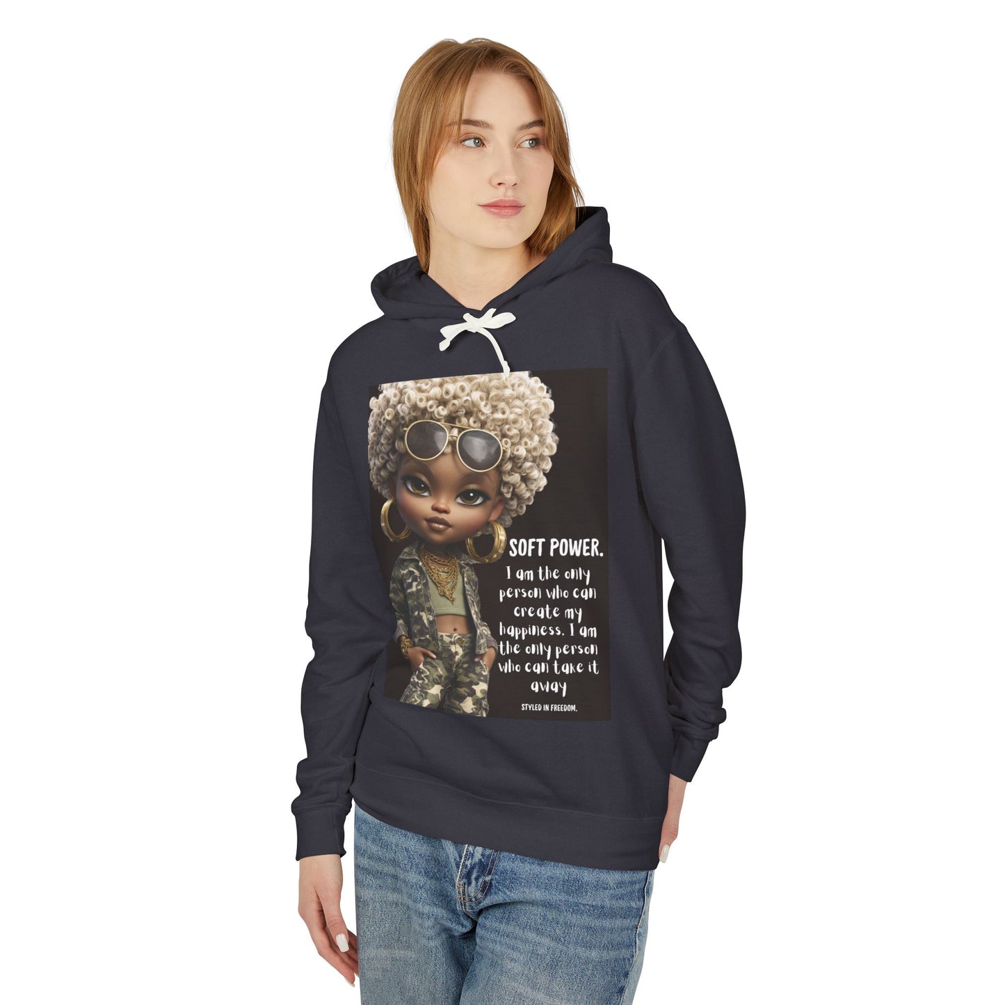 LIMITED EDITION | Camo Cool Afro Glam Doll Hoodie — Cute Street confidence