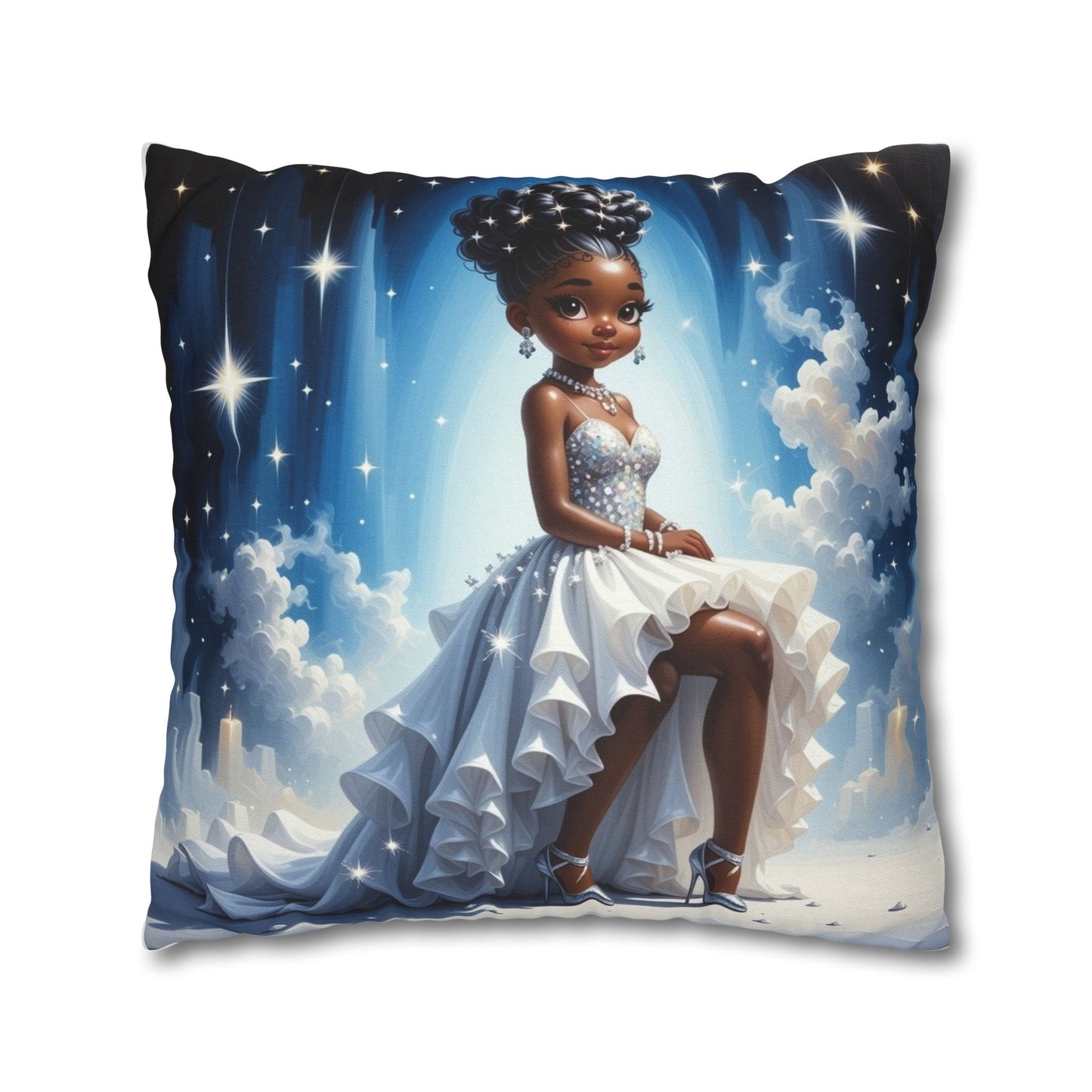 Dreamy Princess Square Pillowcase - Elegant Home Decor