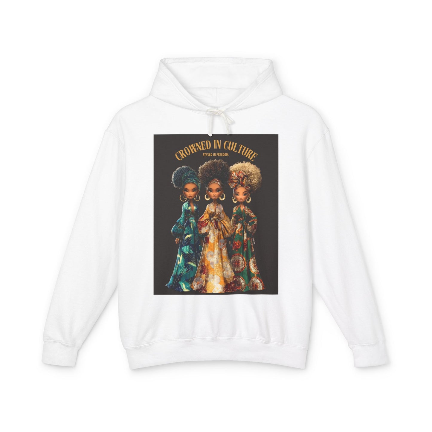 LIMITED EDITION | "Crowned In Culture” Hoodie — Artistic Afrocentric Women Graphic Sweatshirt