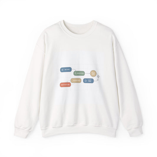 Flowchart Humor Sweatshirt | Graphic Diagram Nerd Humor