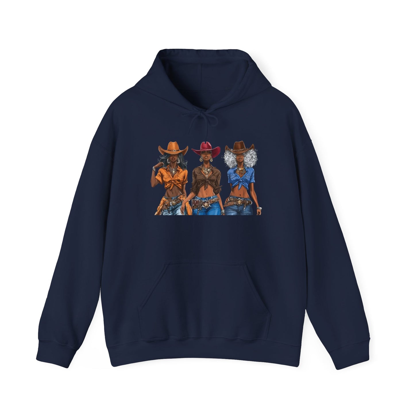“Melanin on the Frontier” Graphic Hoodie — Western Women Rock Band Pullover