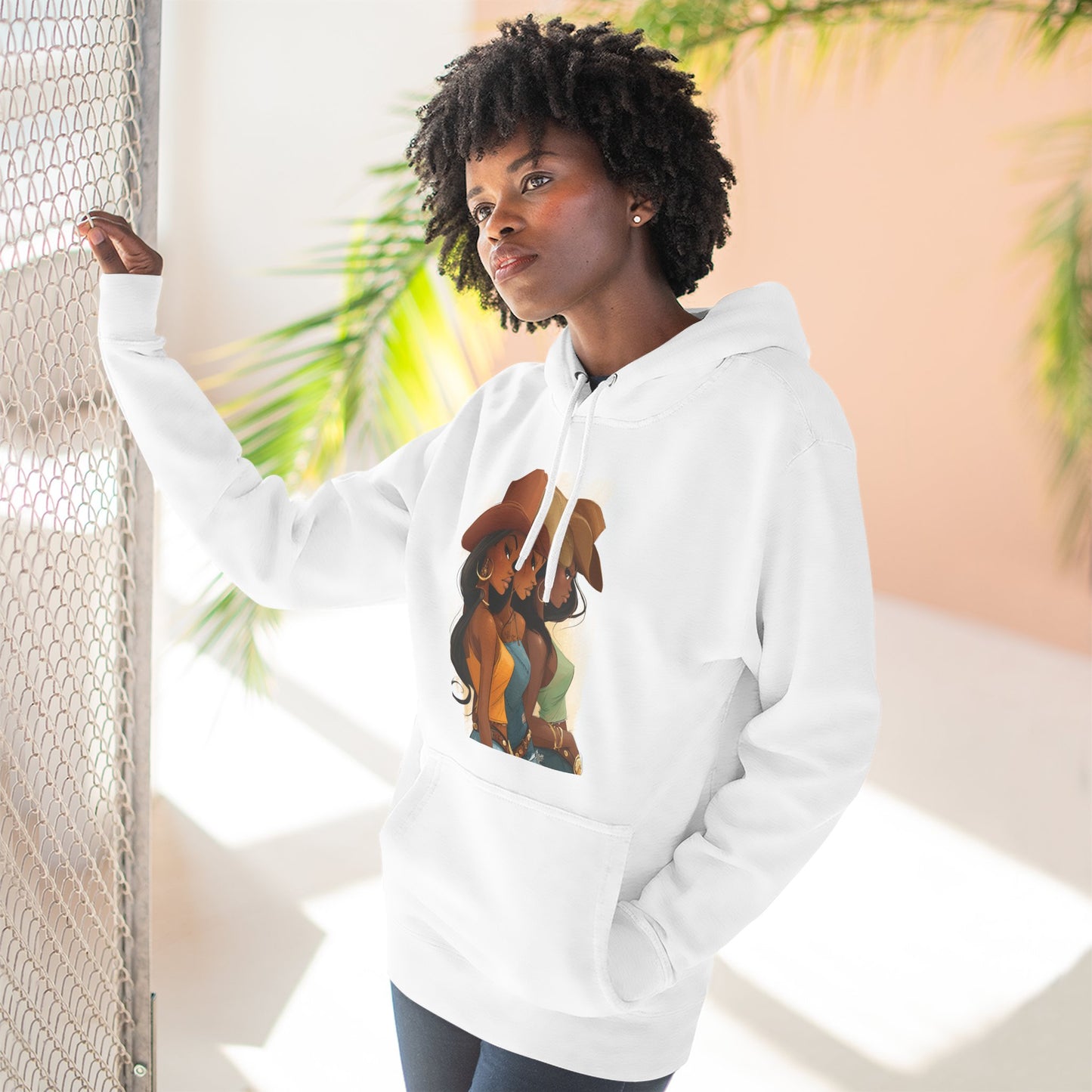 “Saddle Up, Sis” Hoodie — Cozy Fleece Pullover Featuring Three-Panel Illustration