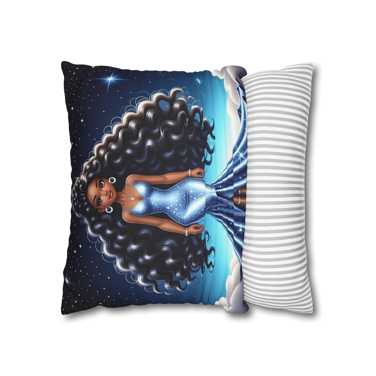 Celestial Glamour Decorative Pillowcase | Starry Night Design