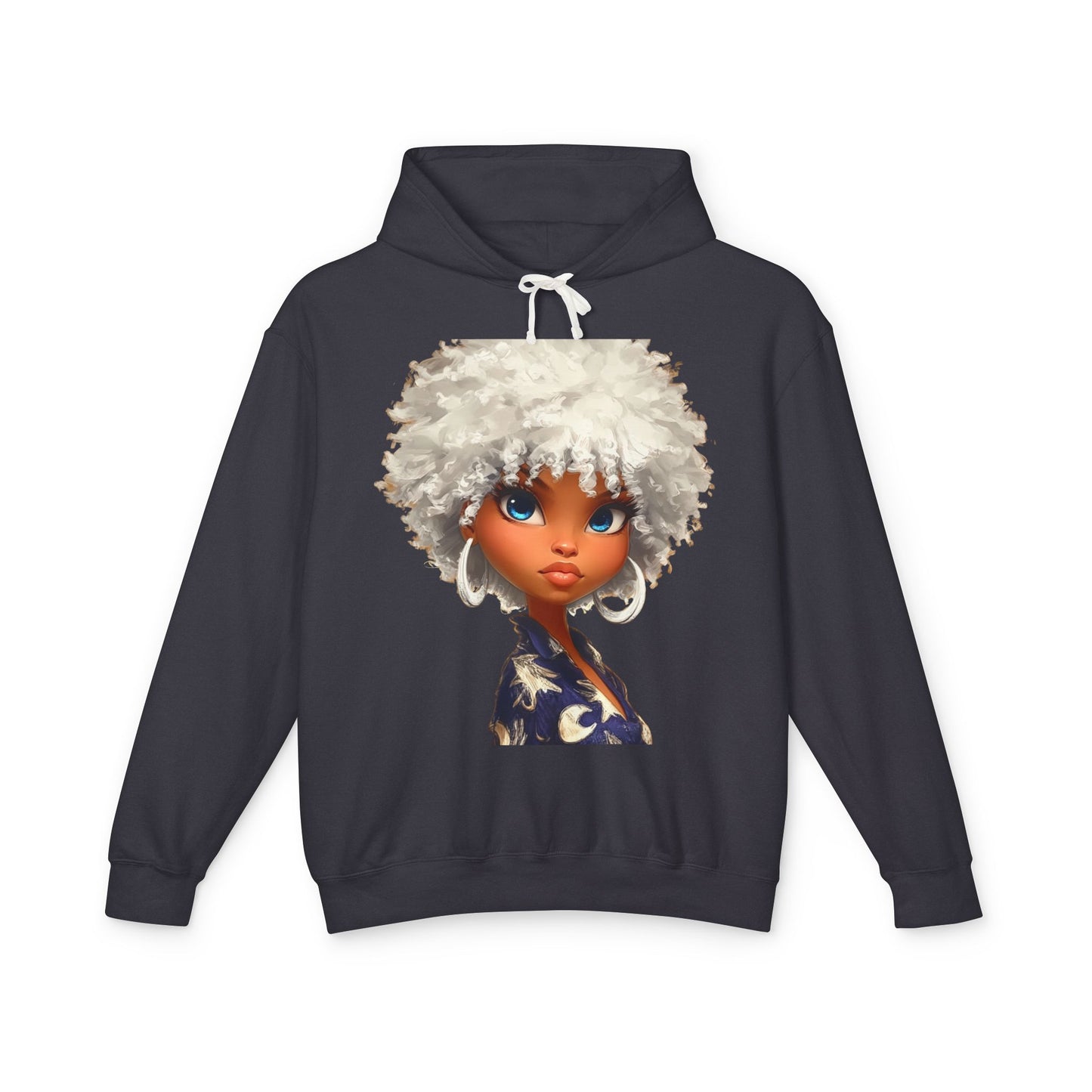 "Radiant Me" Hoodie — Cute Cartoon Portrait Graphic Sweatshirt