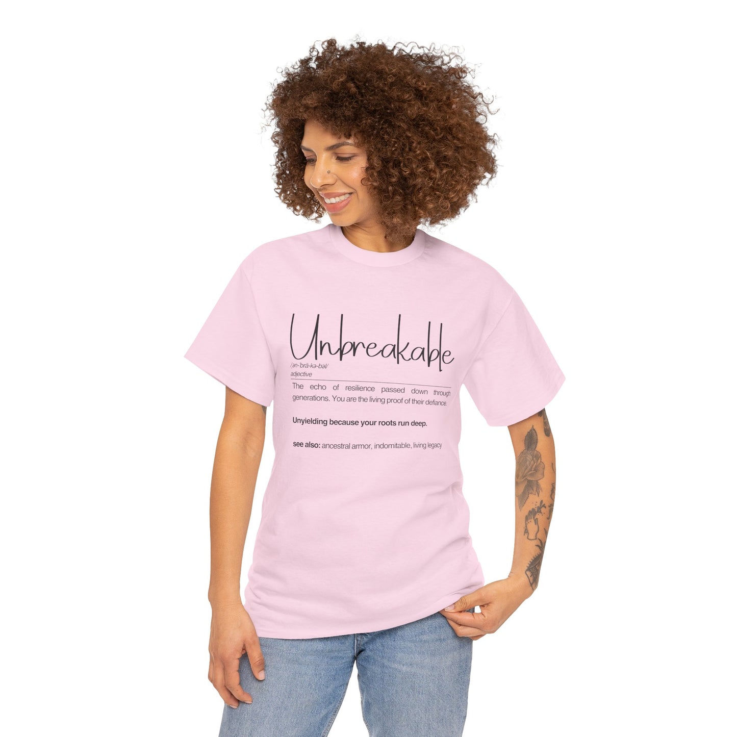 Unbreakable Message T-Shirt, Inspirational Gift, Unisex Cotton Tee, Motivational Apparel, Everyday Wear, Positive Vibes