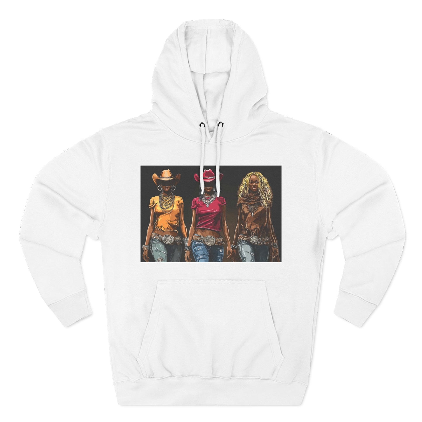 “Western Reign” Hoodie — Edgy Cowgirl Portraits Graphic Sweatshirt