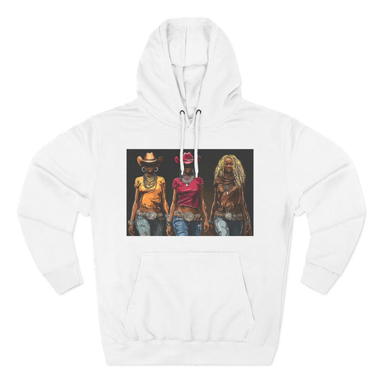 “Western Reign” Hoodie — Edgy Cowgirl Portraits Graphic Sweatshirt