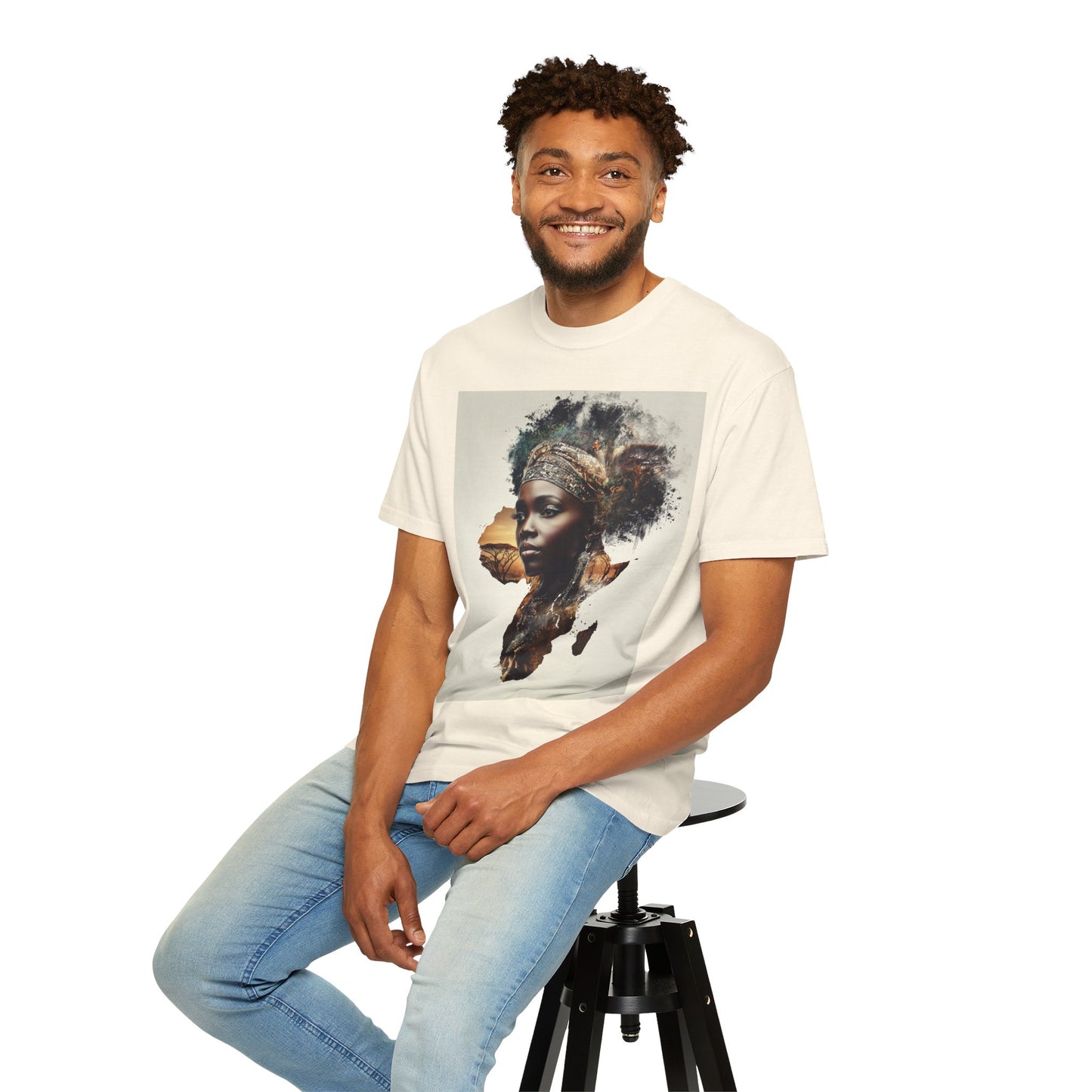 African Soul T-Shirt — Afrocentric Map Portrait Tee