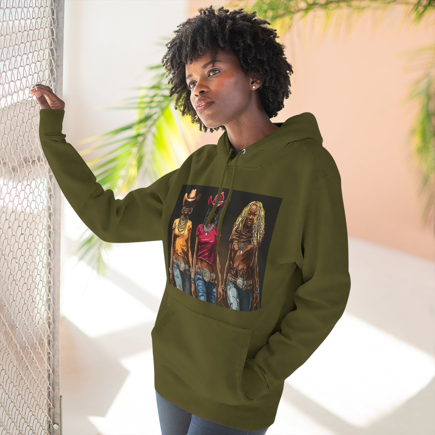 “Western Reign” Hoodie — Edgy Cowgirl Portraits Graphic Sweatshirt