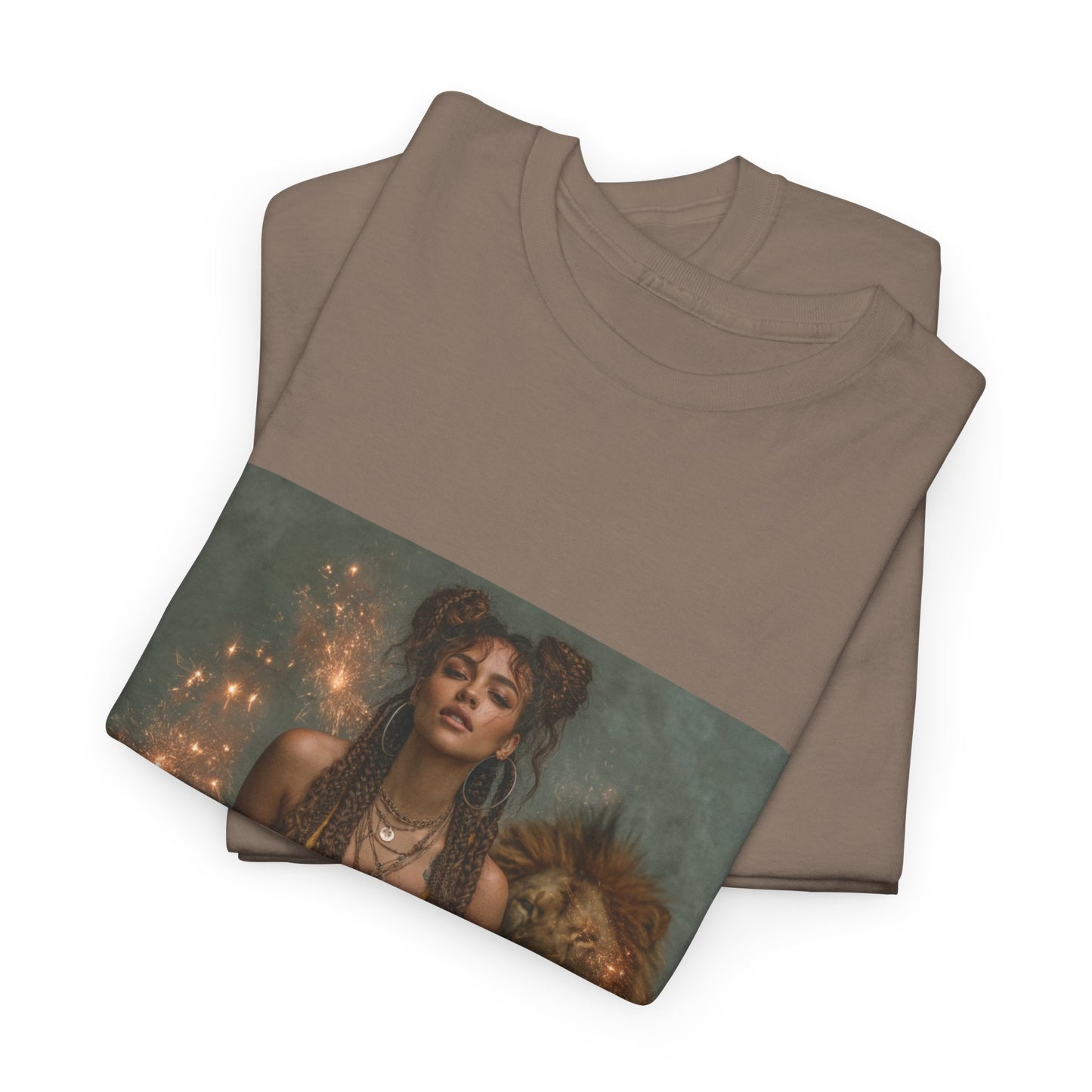 Leo Graphic Tee | Unisex Heavy Cotton T-Shirt for Yoga Lovers, Mindfulness, Gift for Her, Relaxation