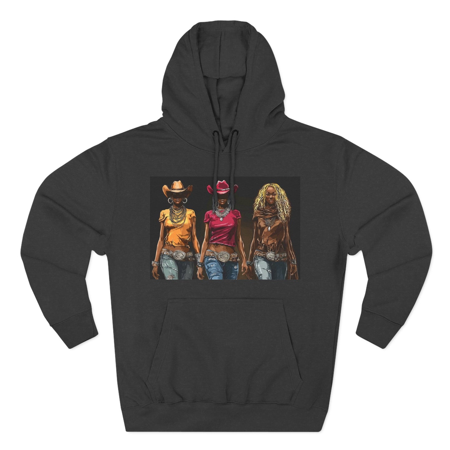 “Western Reign” Hoodie — Edgy Cowgirl Portraits Graphic Sweatshirt
