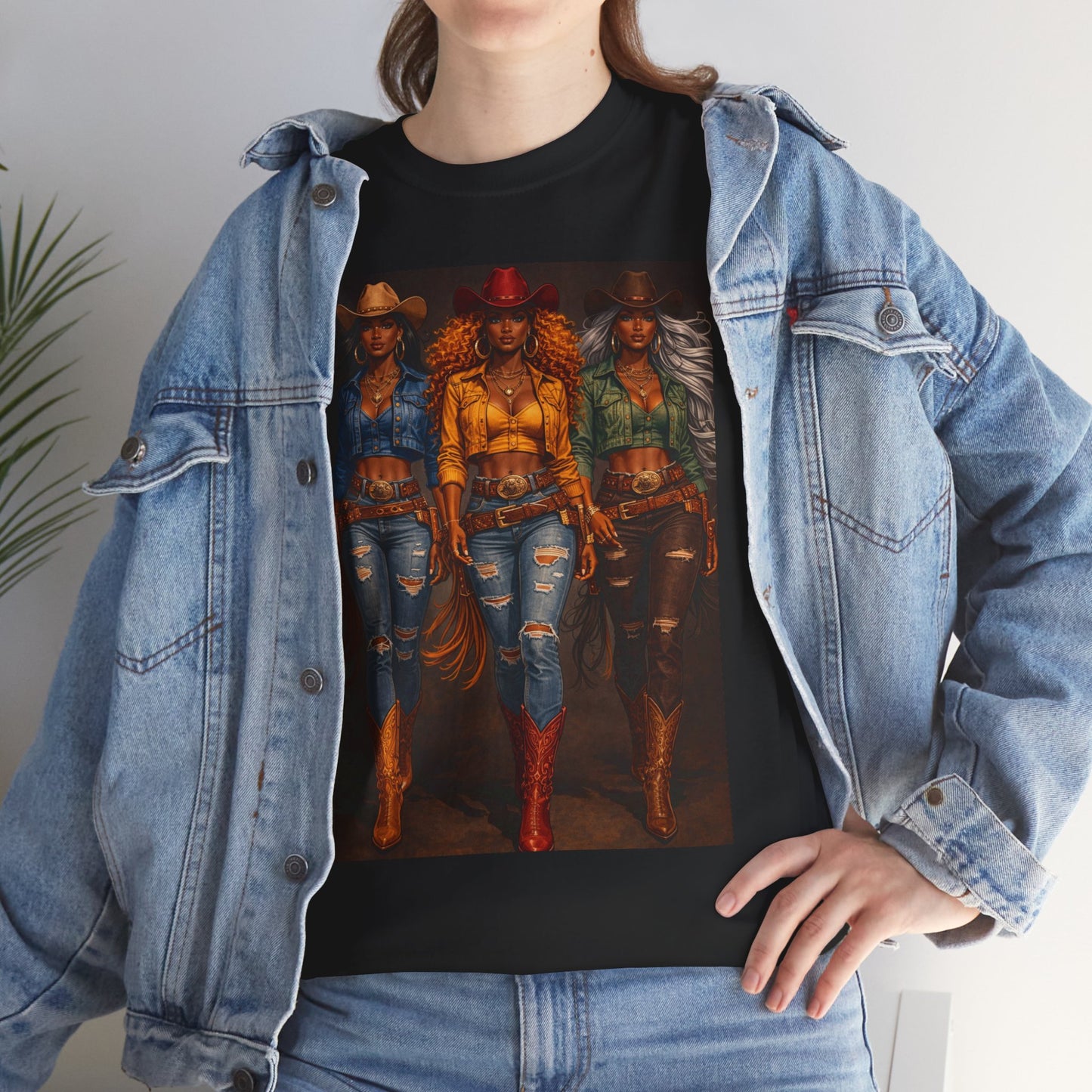 Triple the Grit Graphic Tee – Western Boots & Denim Country Style Shirt