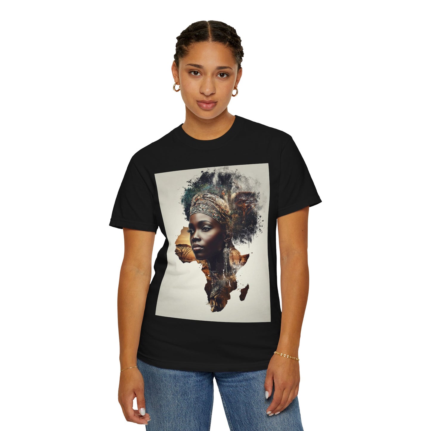 African Soul T-Shirt — Afrocentric Map Portrait Tee