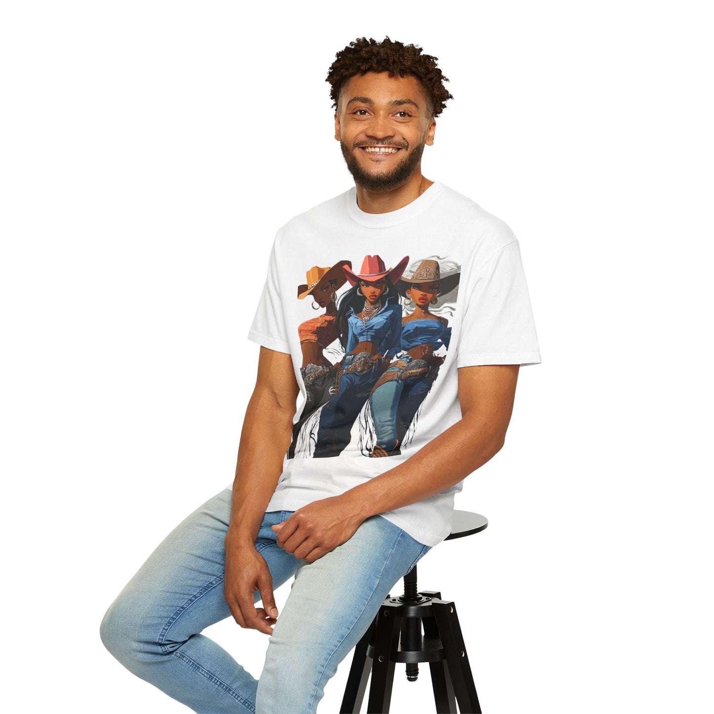 “Yeehaw & Unbothered” Trio Graphic T-Shirt – Western Rodeo Style Tee