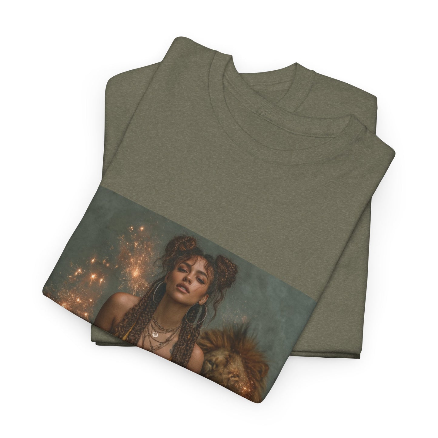 Leo Graphic Tee | Unisex Heavy Cotton T-Shirt for Yoga Lovers, Mindfulness, Gift for Her, Relaxation