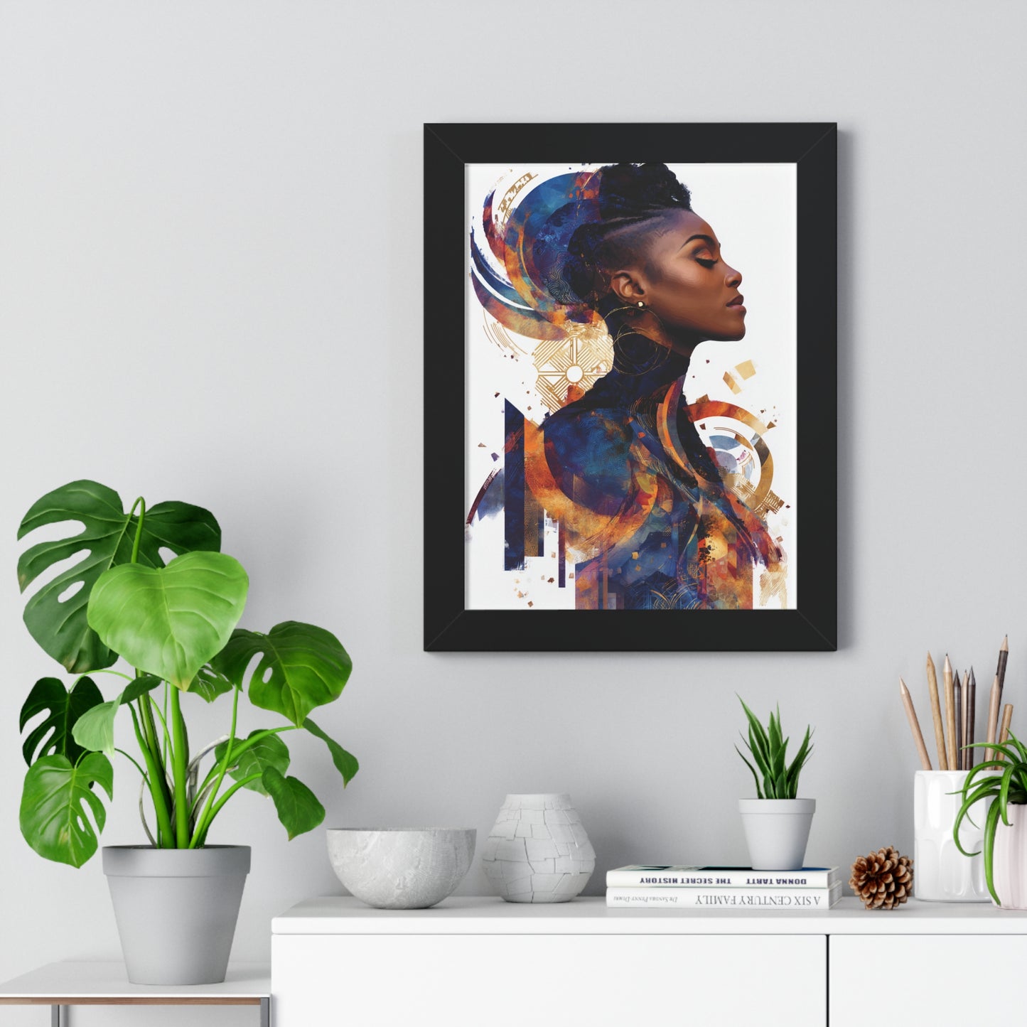 Modern Woman Framed Poster - Artistic Wall Art Decor