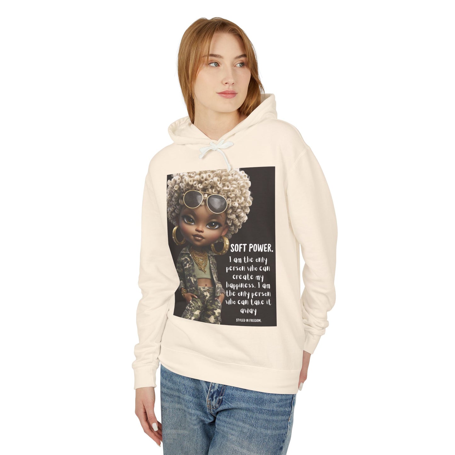 LIMITED EDITION | Camo Cool Afro Glam Doll Hoodie — Cute Street confidence