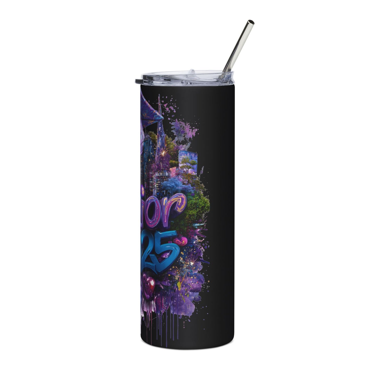Senior 2025 Stainless Steel Tumbler – Colorful Graduation Drinkware